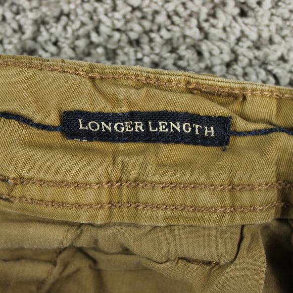 American Eagle Caro Shorts Mens 28 Tan Next Level Flex Stretch Longer Length - Picture 3 of 9